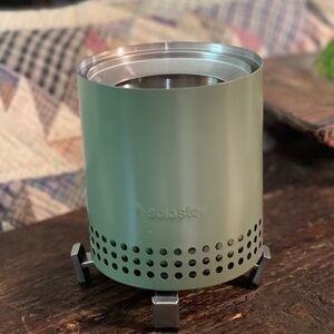Solo Stove Mesa Olive Green Tabletop Fire Pit with Stand